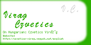 virag czvetics business card